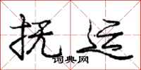 庞中华抚运行书怎么写