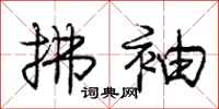 庞中华拂袖行书怎么写
