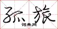 庞中华孤旅行书怎么写