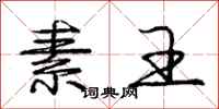 庞中华素王行书怎么写