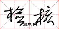 王冬龄检核草书怎么写