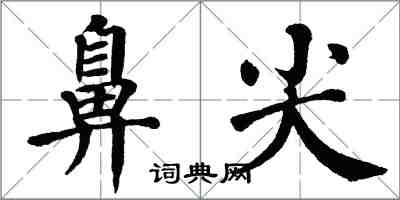 翁闿运鼻尖楷书怎么写