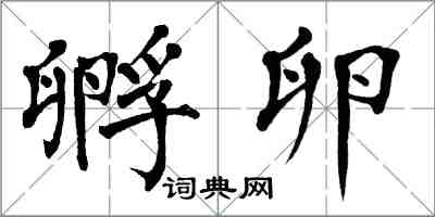 翁闿运孵卵楷书怎么写