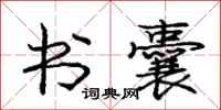 庞中华书囊行书怎么写