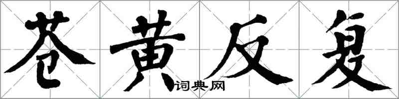 翁闿运苍黄反复楷书怎么写