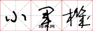 王冬龄小军机草书怎么写