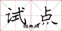 袁强试点楷书怎么写