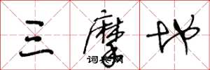王冬龄三摩地草书怎么写