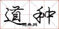庞中华道种行书怎么写