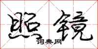 庞中华照镜行书怎么写