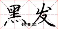 丁谦黑发楷书怎么写