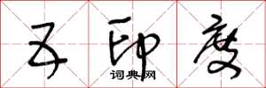 王冬龄五印度草书怎么写