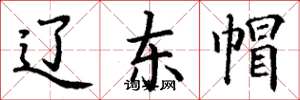 丁谦辽东帽楷书怎么写