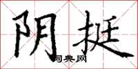 丁谦阴挺楷书怎么写
