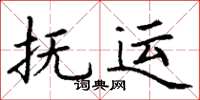 丁谦抚运楷书怎么写