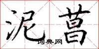 丁谦泥菖楷书怎么写