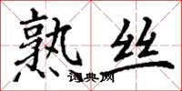 丁谦熟丝楷书怎么写