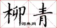 丁谦柳青楷书怎么写