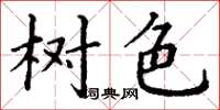 丁谦树色楷书怎么写