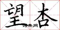 丁谦望杏楷书怎么写