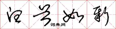 王冬龄白首如新草书怎么写