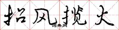 曾庆福招风揽火行书怎么写