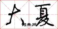 曾庆福大夏行书怎么写