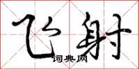 曾庆福飞射行书怎么写