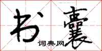 曾庆福书囊行书怎么写