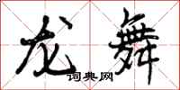 曾庆福龙舞行书怎么写