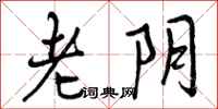 曾庆福老阴行书怎么写