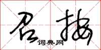 王冬龄召按草书怎么写