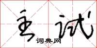 王冬龄主试草书怎么写