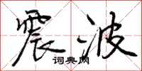 曾庆福震波行书怎么写