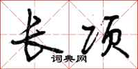 曾庆福长项行书怎么写
