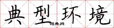 荆霄鹏典型环境楷书怎么写