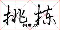 曾庆福挑拣行书怎么写