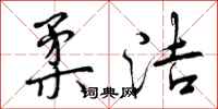 曾庆福柔洁行书怎么写