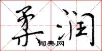 曾庆福柔润行书怎么写