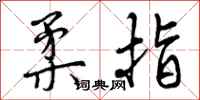 曾庆福柔指行书怎么写