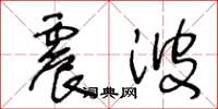 王冬龄震波草书怎么写
