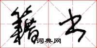 王冬龄籍书草书怎么写