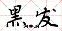 周炳元黑发楷书怎么写