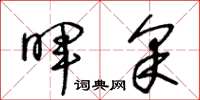王冬龄晖采草书怎么写