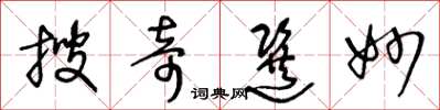 王冬龄搜奇选妙草书怎么写