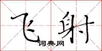 黄华生飞射楷书怎么写