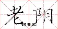 黄华生老阴楷书怎么写