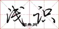 荆霄鹏浅识行书怎么写