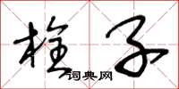 王冬龄栓子草书怎么写