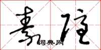王冬龄素隐草书怎么写